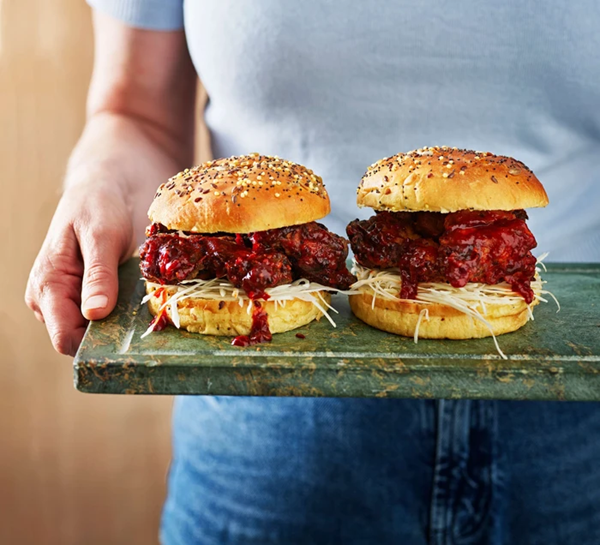 Korean BBQ chicken burger