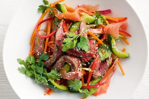 Korean beef & pickled vegetable salad