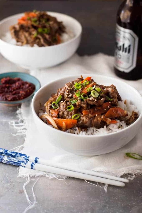 Korean beef bowl (Bulgogi)