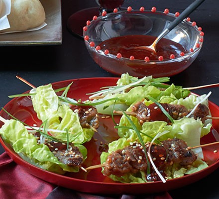 Korean beef bulgogi skewers