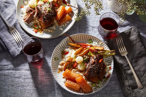 Korean braised short ribs (Galbi Jjim) 