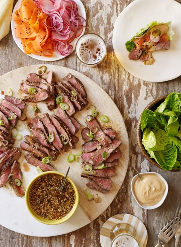 Korean bulgogi steak with miso mayonnaise