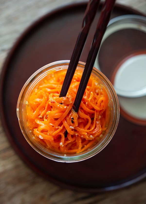 Korean carrot salad (Morkovcha)