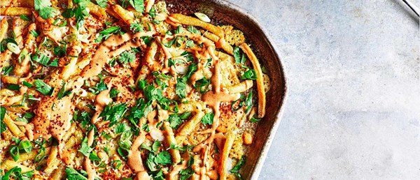 Korean chilli-cheese fries