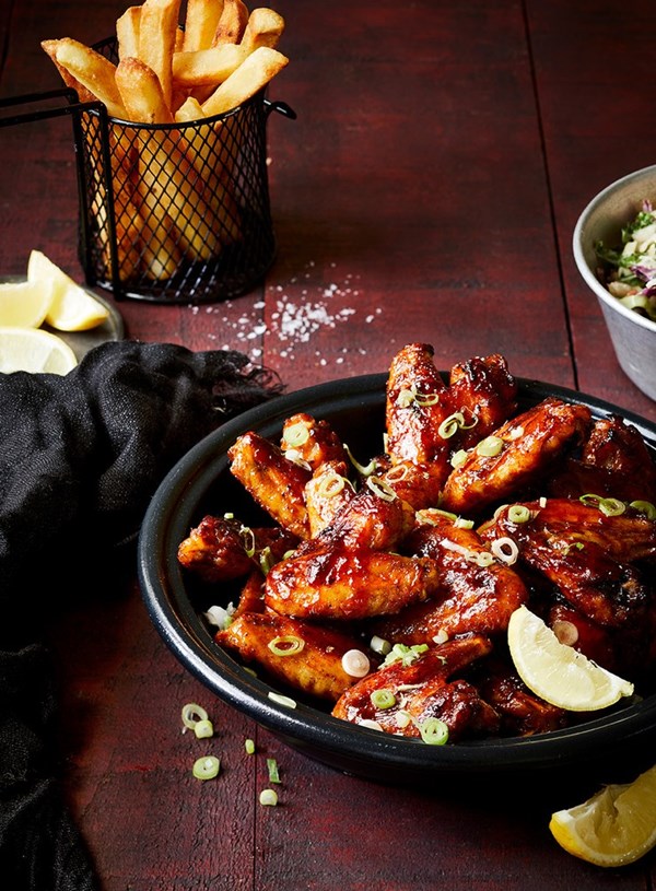 Korean glazed baked chicken wings