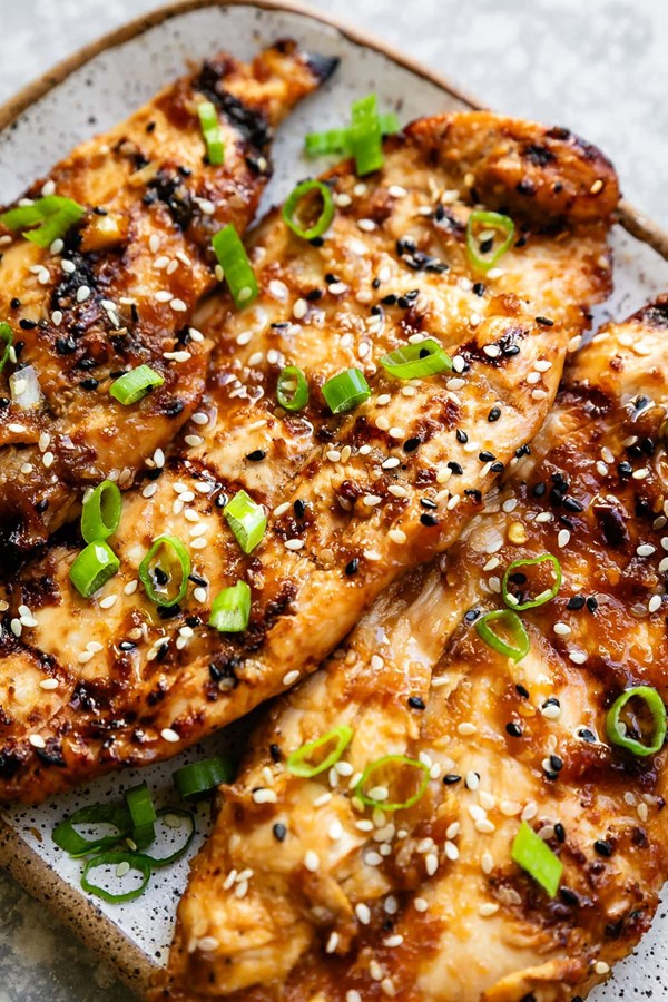Korean grilled chicken breasts