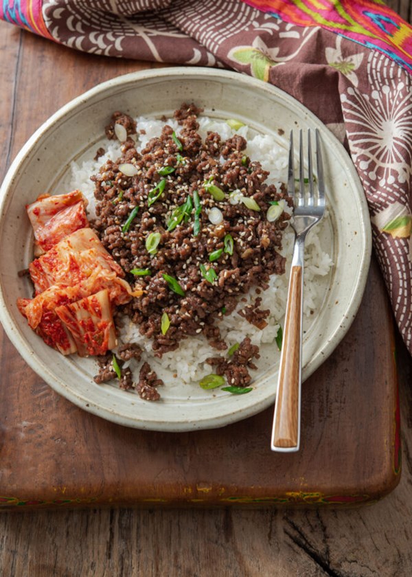 Korean ground beef bulgogi bowl