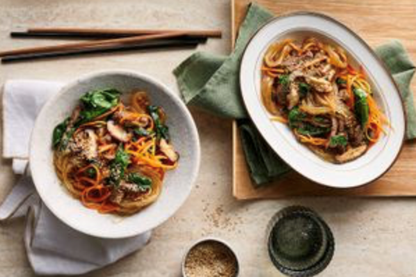 Korean noodles (Japchae)