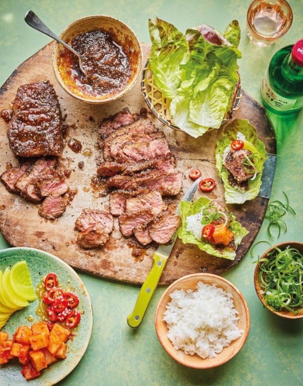 Korean soy marinated steak (Bulgogi steak)