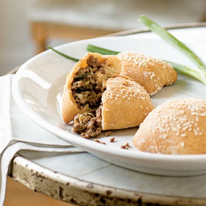 Korean-spiced beef and cabbage rolls