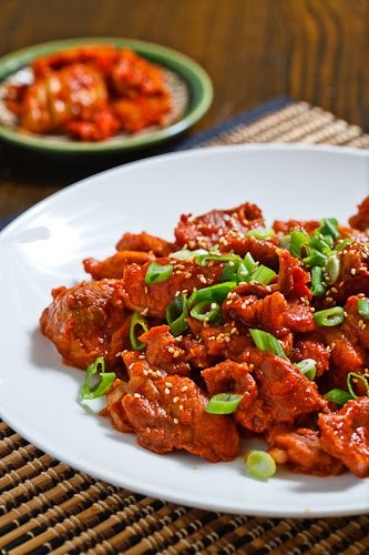 Korean spicy BBQ pork (Daeji bulgogi)