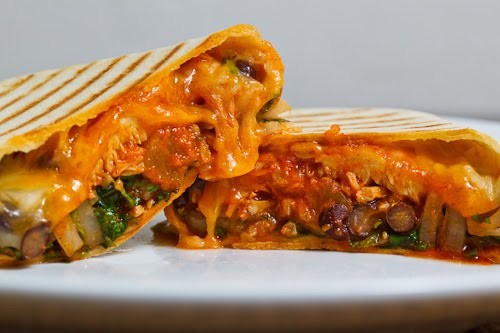 Korean spicy pineapple BBQ chicken burrito (Pineapple dak bulgogi burrito)