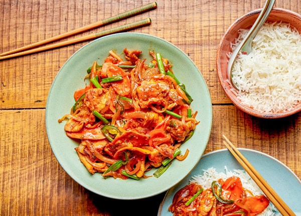 Korean spicy stir-fried pork