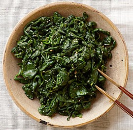 Korean spinach (Sigeumchi muchim)
