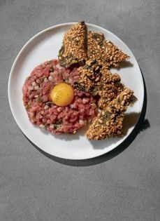 Korean steak tartare (Yukhwe)