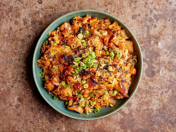 Korean stir-fried chicken with rice