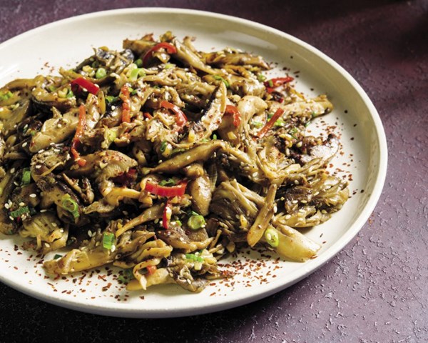 Korean stir-fried mushrooms