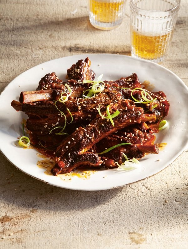 Korean-style braised pork ribs