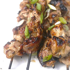 Korean-style chicken skewers