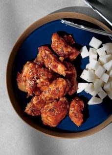 Korean-style fried chicken with sesame seeds (KFC)