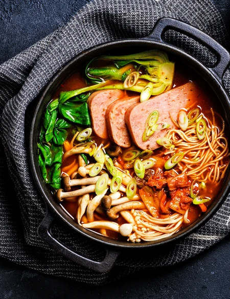 Korean-style noodle stew