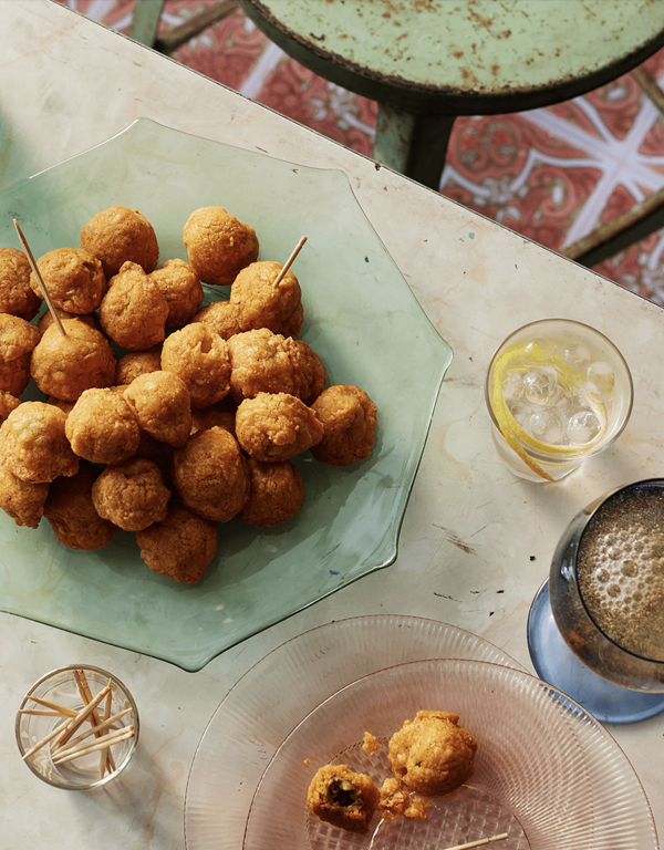 Kristin's olive and cheese puffs