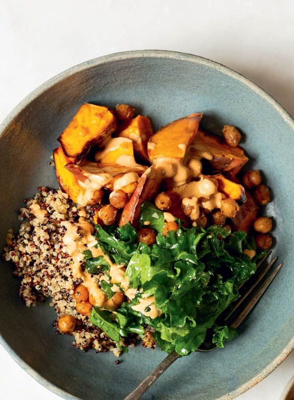 Kumara & chickpea bowls
