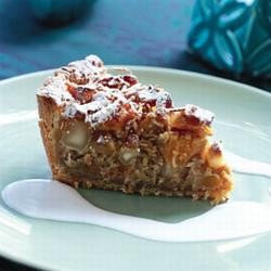 Kumara, coconut & macadamia tart