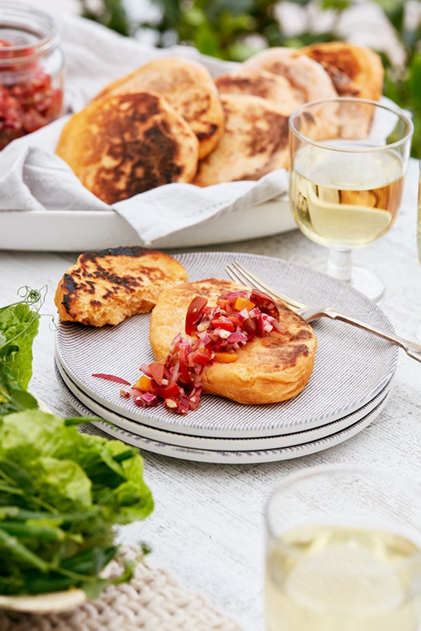 Kūmara flatbreads
