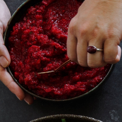 Kumquat & cranberry relish