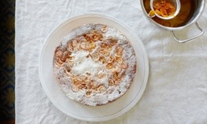 Kumquat buckwheat almond cake