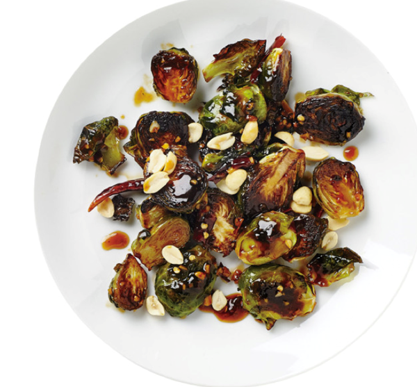 Kung pao Brussels sprouts