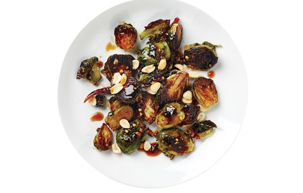 Kung pao Brussels sprouts
