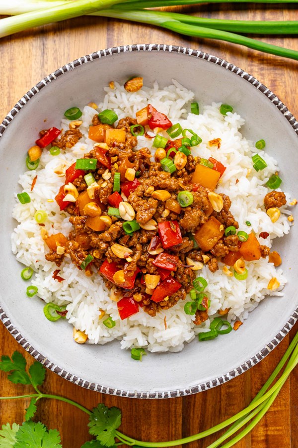 Kung pao ground chicken