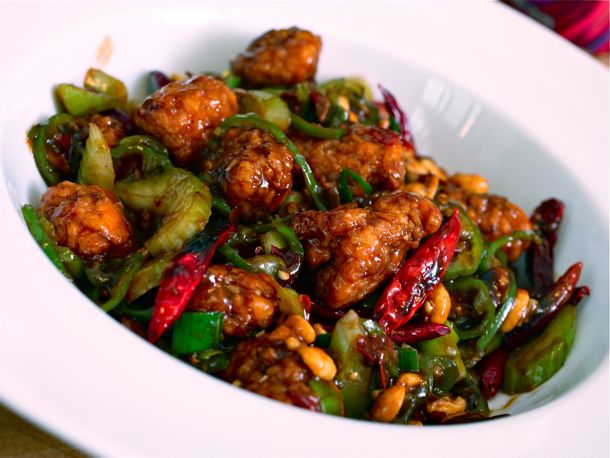 Kung pao Popeye (Kung pao chicken made with Popeye's nuggets)