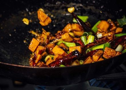 Kung pao sweet potatoes