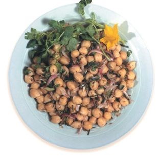 Kurdish chickpea, cilantro & cumin salad