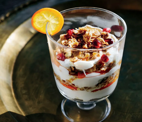 Labneh and za'atar granola parfait