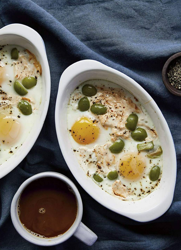 Labneh-baked eggs