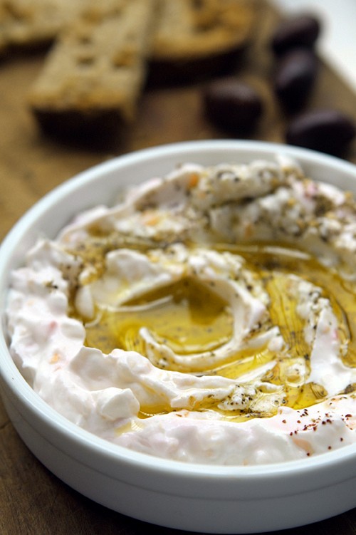 Labneh with fresh vegetables