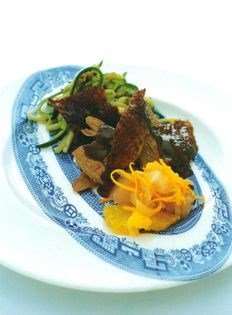 Lacquered duck in chocolate sauce