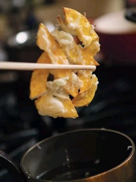 Lacy winter squash tempura