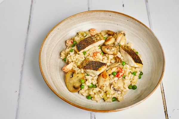 Lake fish and frog risotto (Risotto alla Certosina)