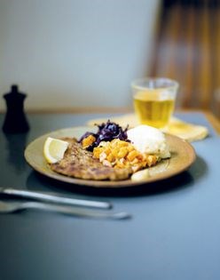 Lally Margit’s German schnitzel, red cabbage and ‘granny carrots’