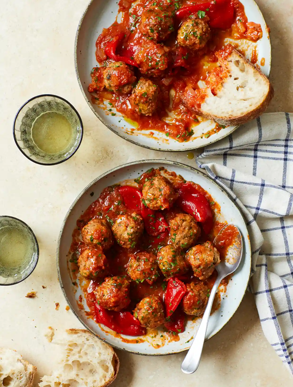 Lamb albondigas with oloroso and piquillo peppers