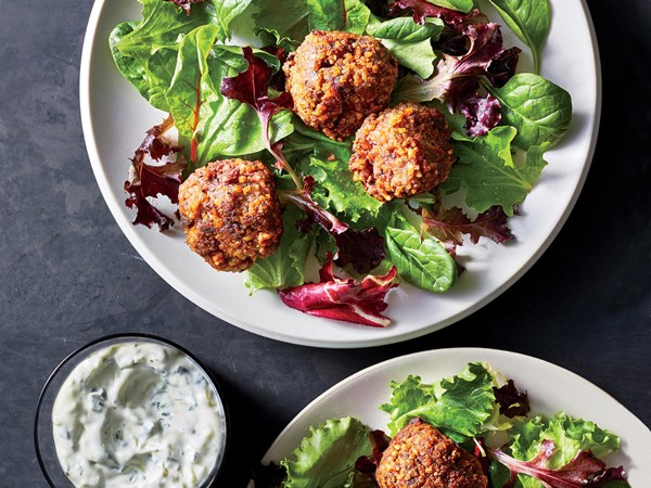Lamb and beet meatballs