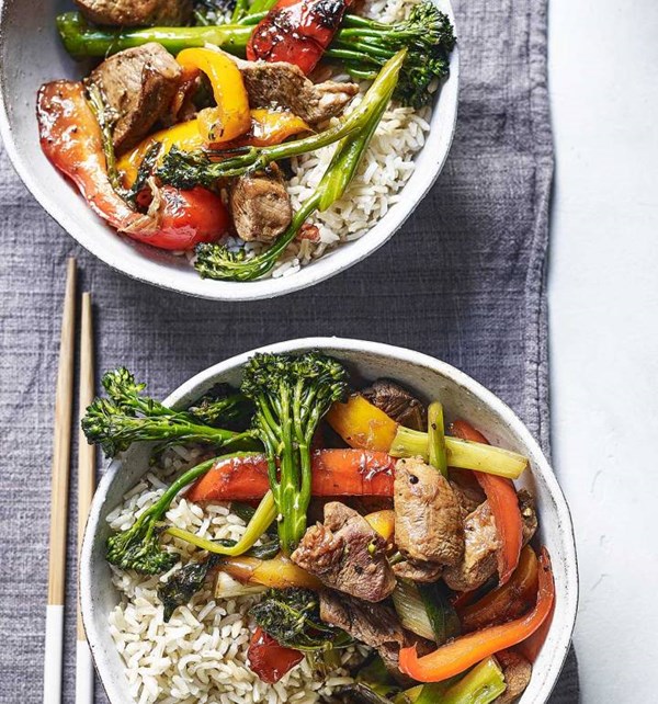 Lamb and black pepper stir fry