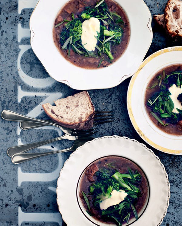 Lamb and broccoli stew