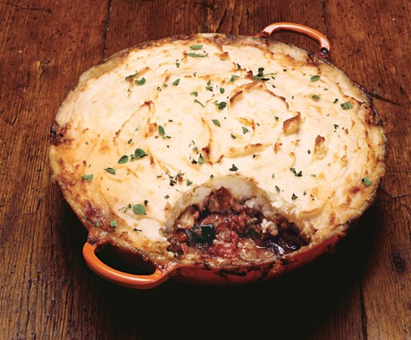 Lamb and eggplant shepherd's pie