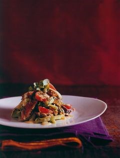 Lamb and eggplant yoghurt salad